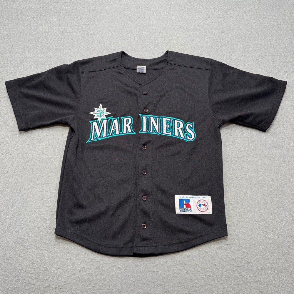 Seattle Mariners Baseball‎ Jersey Women's 10/12 Black Russel Athletic Polyester